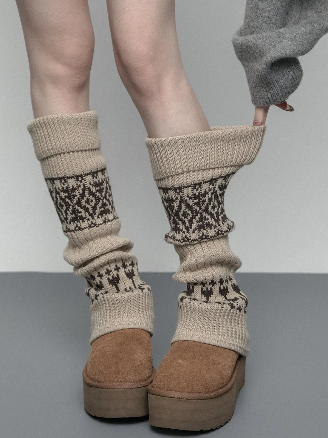 Thick knitted socks