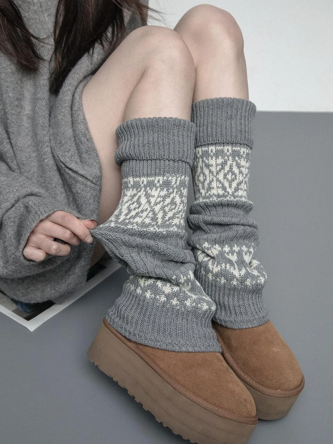 Thick knitted socks