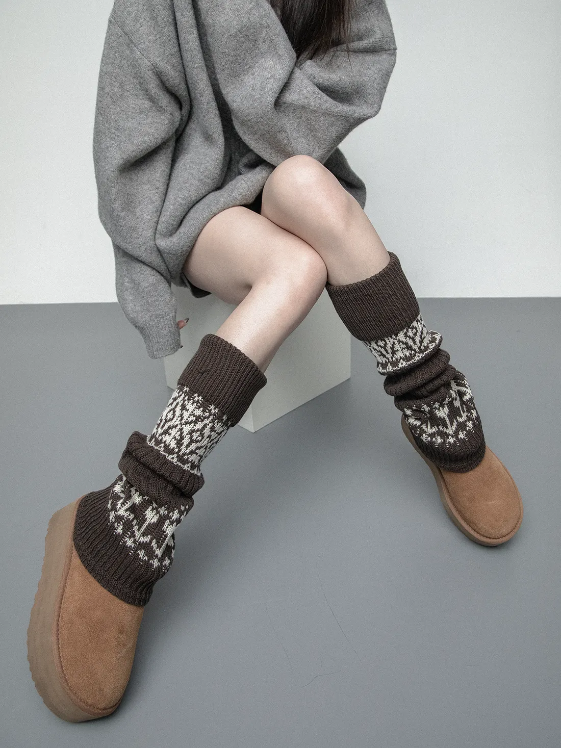 Thick knitted socks