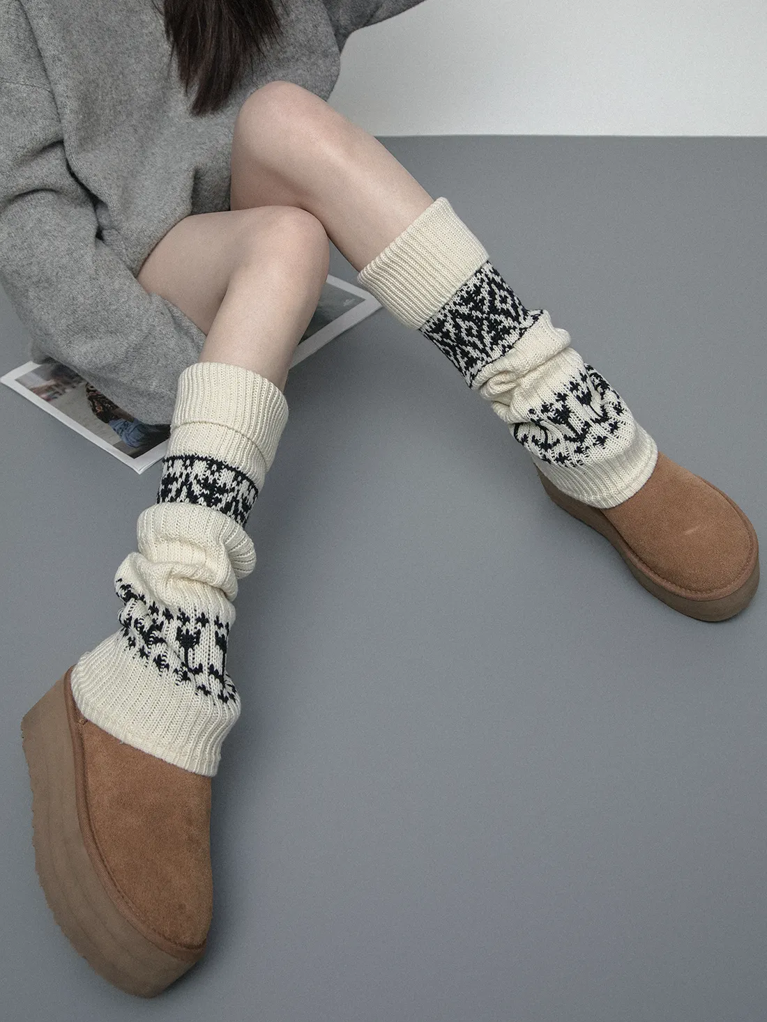 Thick knitted socks