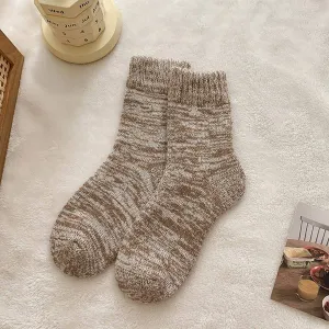 THICK WARM TERRY SOCKS Coffee
