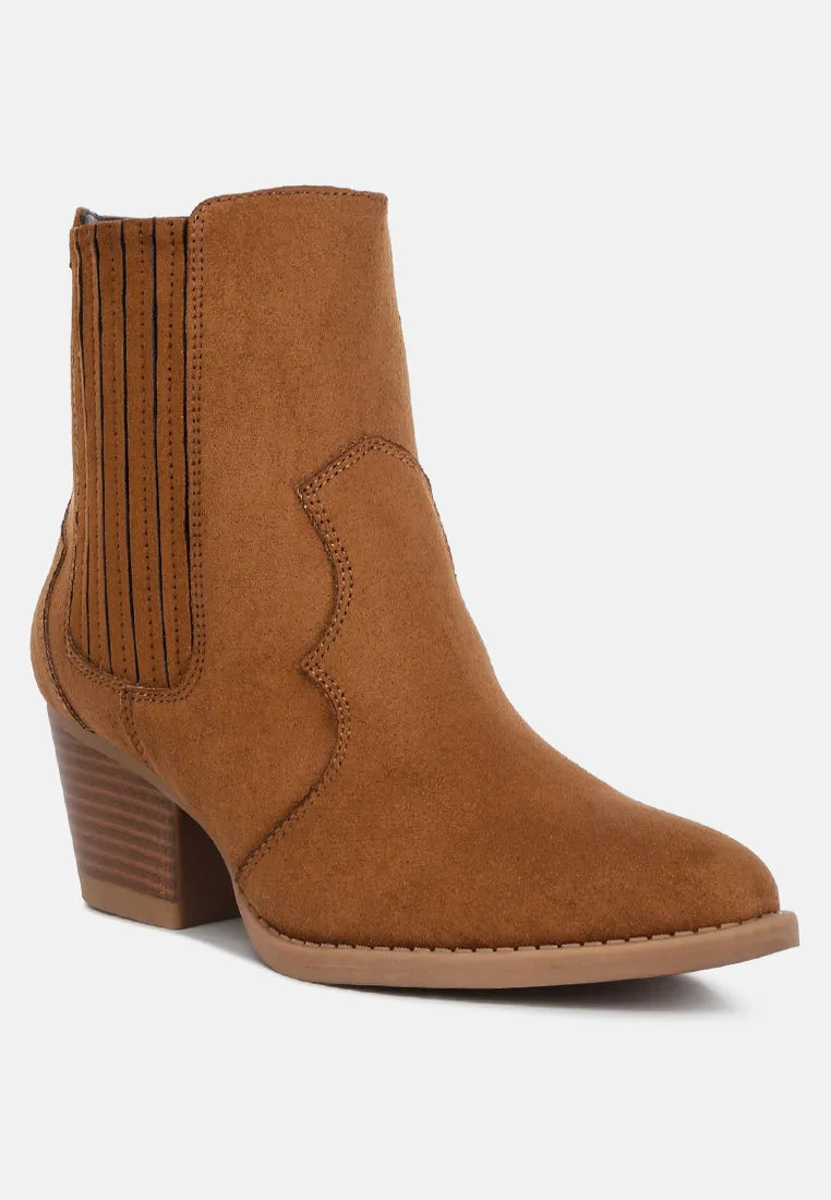 Tiago Ankle Length Low Heel Cowboy Boots