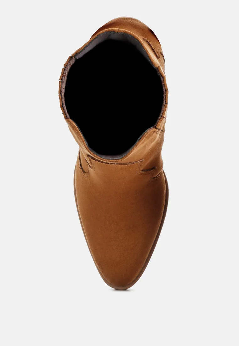 Tiago Ankle Length Low Heel Cowboy Boots