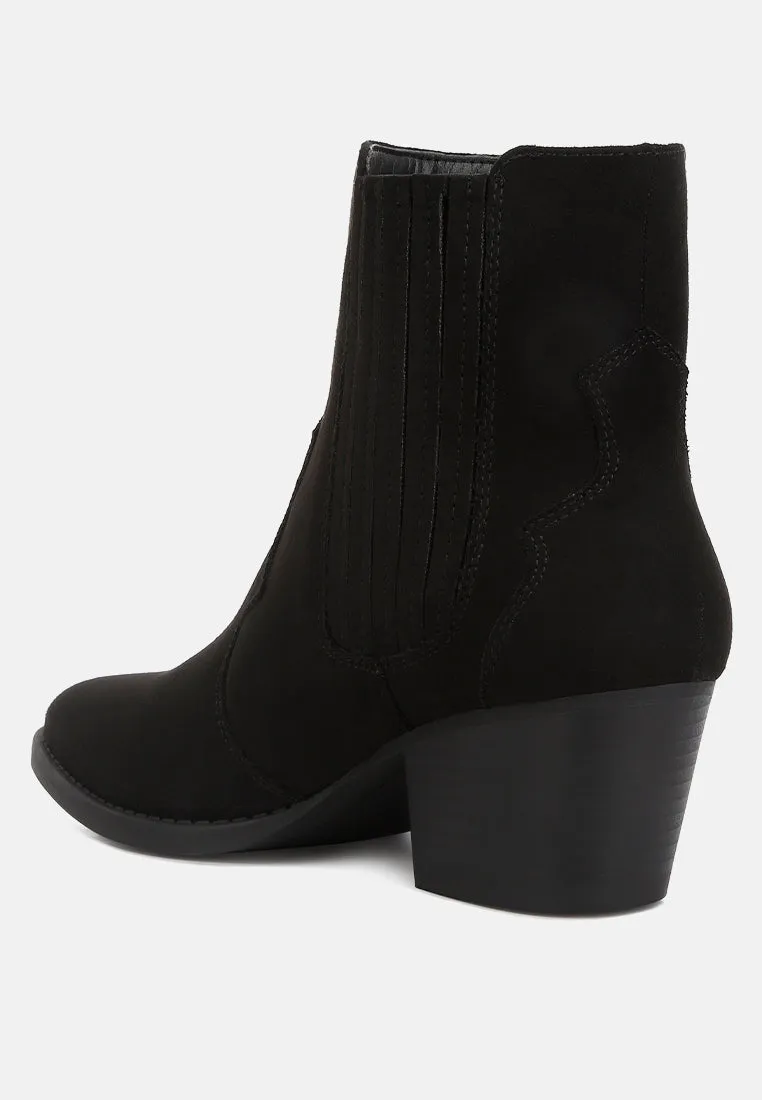 Tiago Ankle Length Low Heel Cowboy Boots