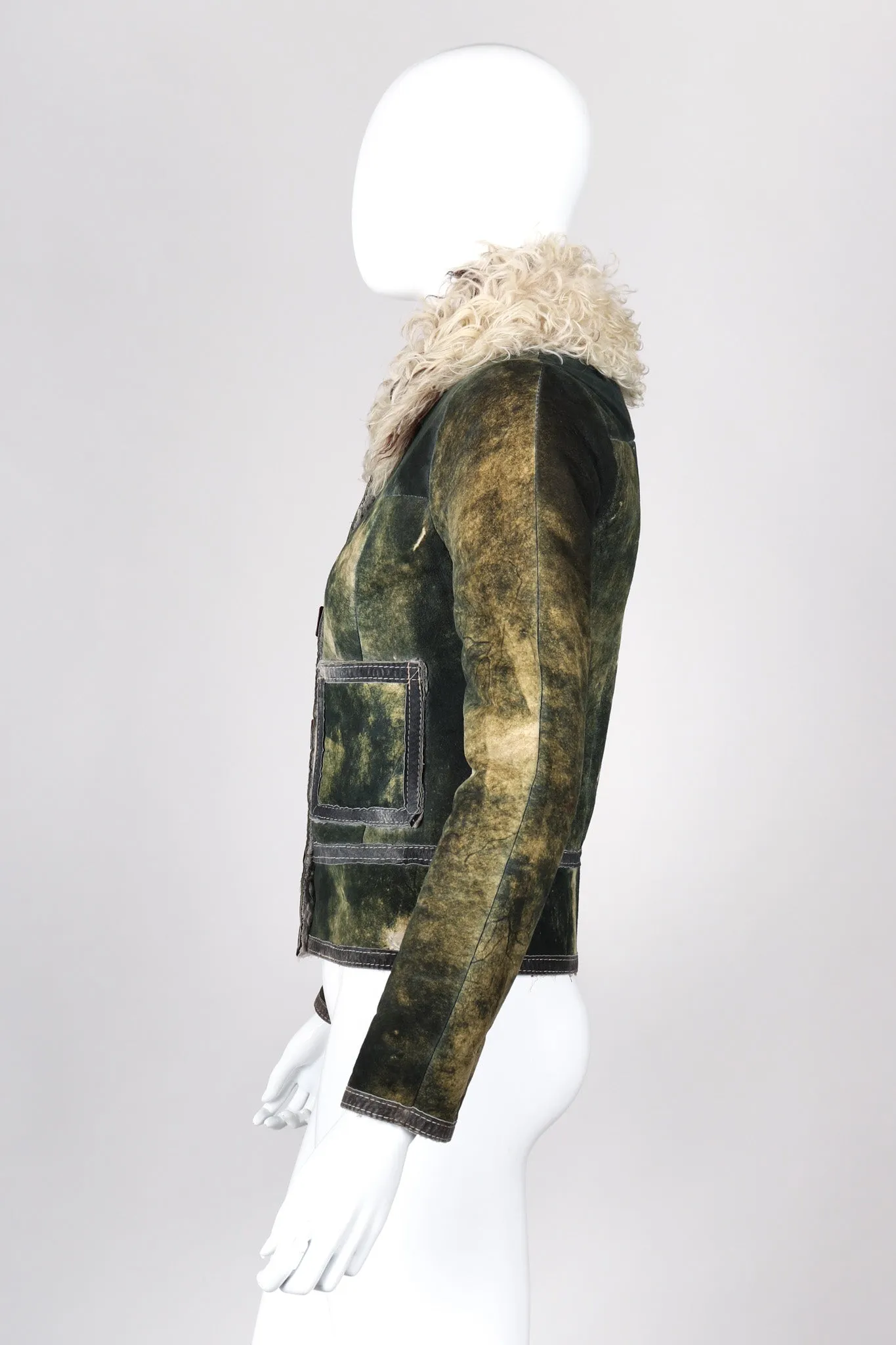 Tie-Dye Suede Jacket