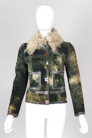Tie-Dye Suede Jacket