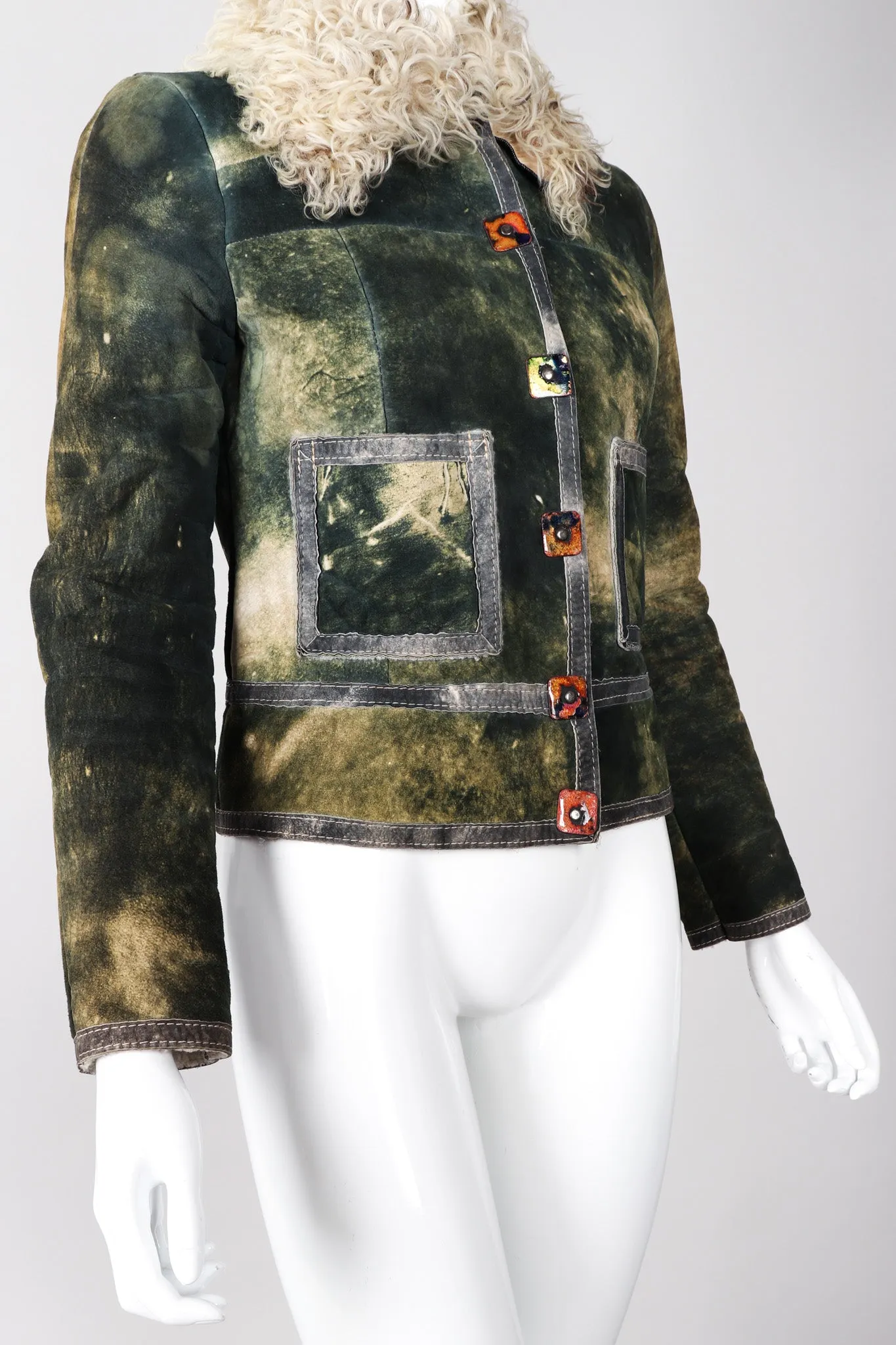 Tie-Dye Suede Jacket