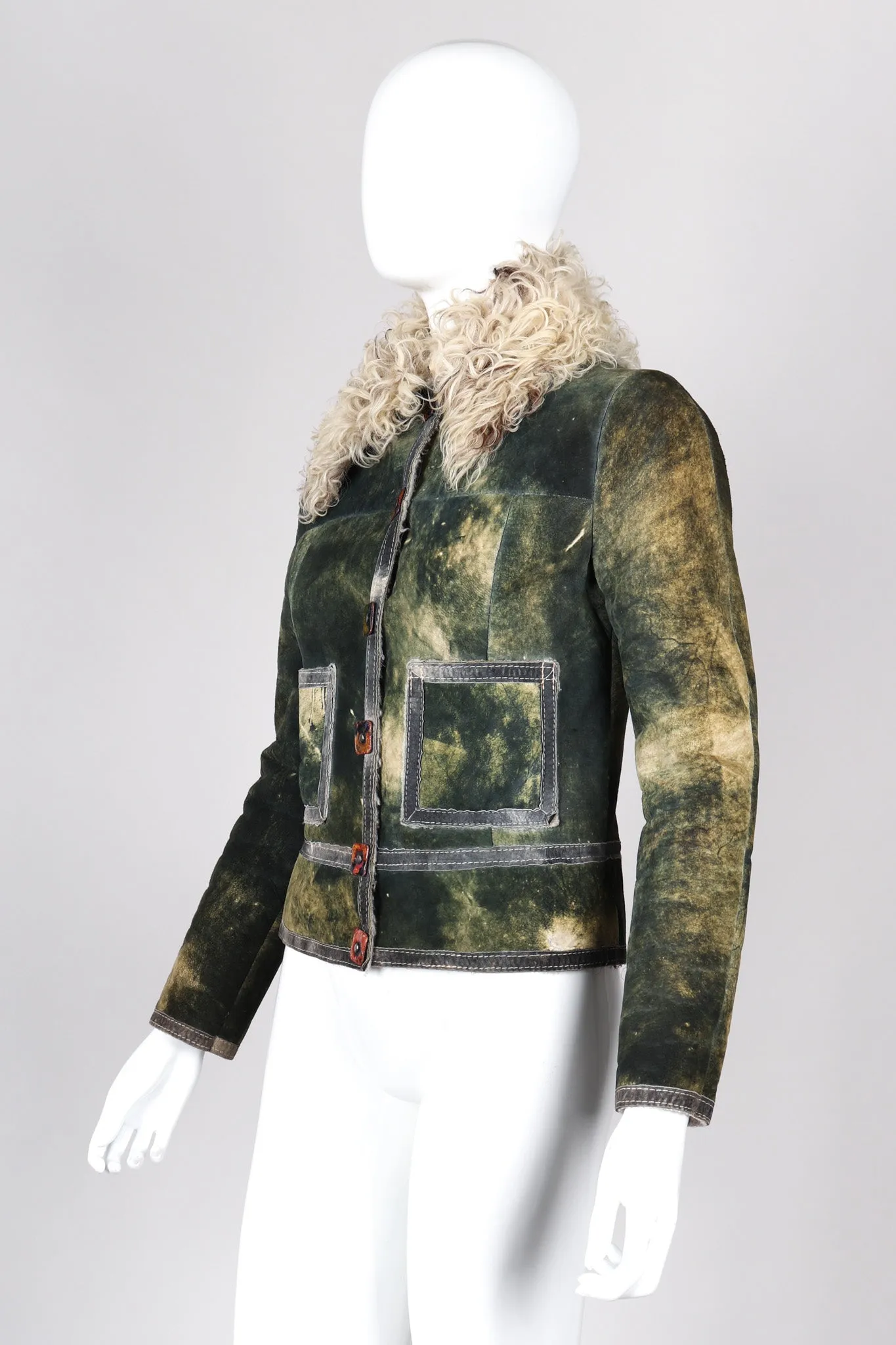 Tie-Dye Suede Jacket