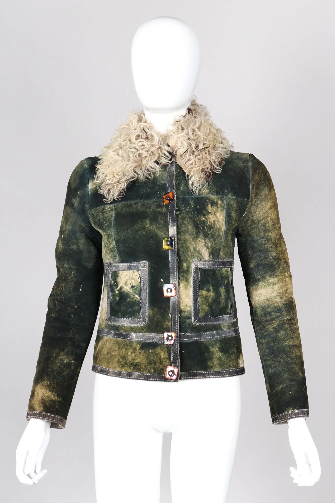 Tie-Dye Suede Jacket