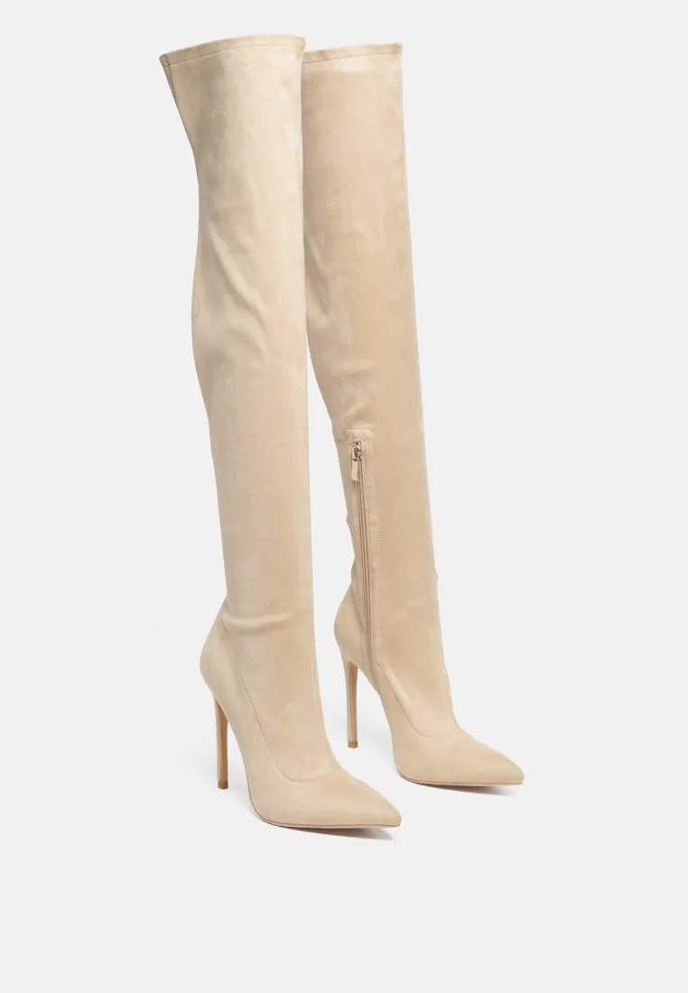 Tilera Stretch Over The Knee Stiletto Boots By Ruw