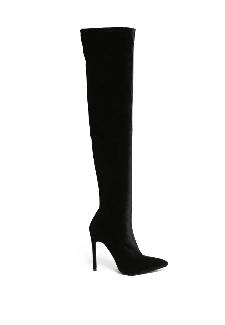 Tilera Stretch Over The Knee Stiletto Boots By Ruw