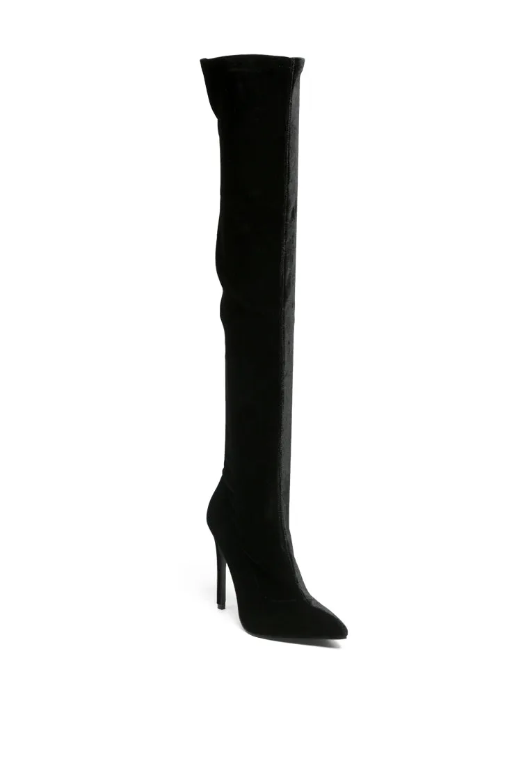 Tilera Stretch Over The Knee Stiletto Boots By Ruw