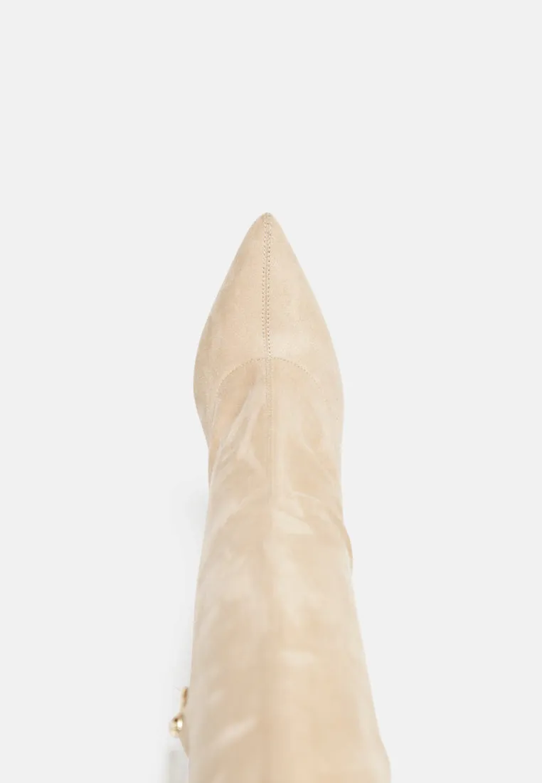 Tilera Stretch Over The Knee Stiletto Boots By Ruw