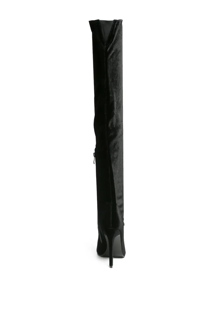 Tilera Stretch Over The Knee Stiletto Boots By Ruw