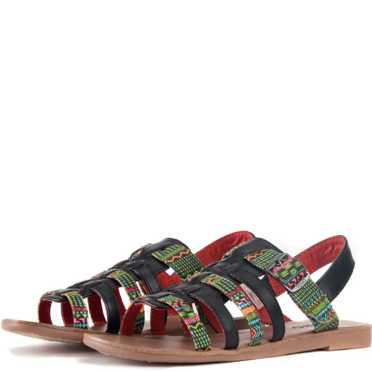 Toms for Kids: Huarache Black Textile Tribal Geo Sandals