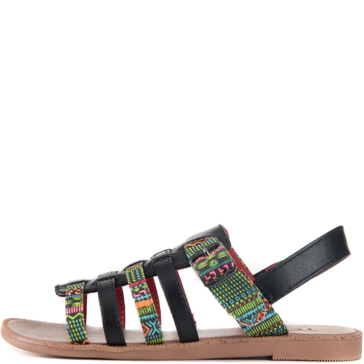 Toms for Kids: Huarache Black Textile Tribal Geo Sandals