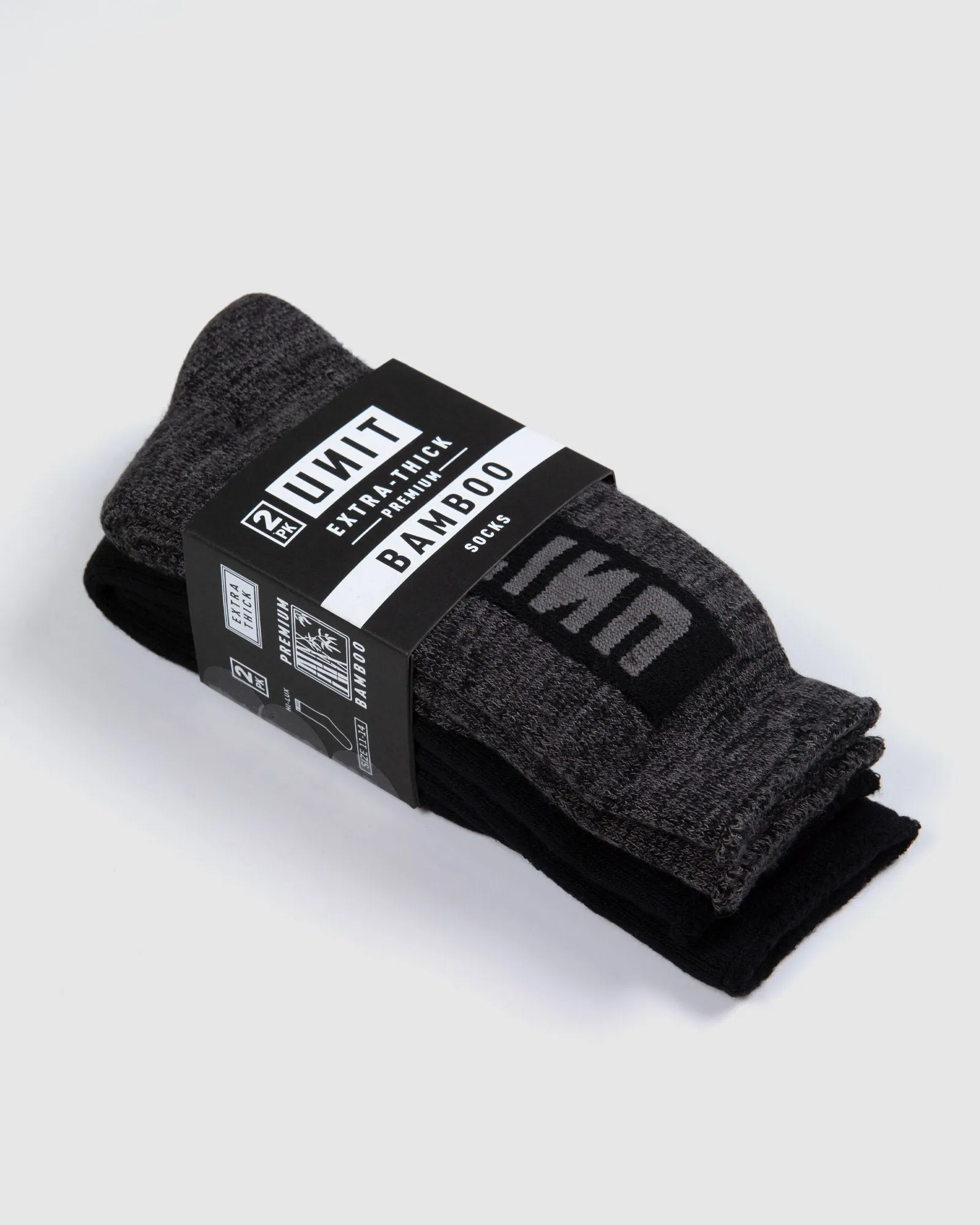 UNIT Men's Ultra Thick Bamboo Hi-Lux Socks -2 Pack