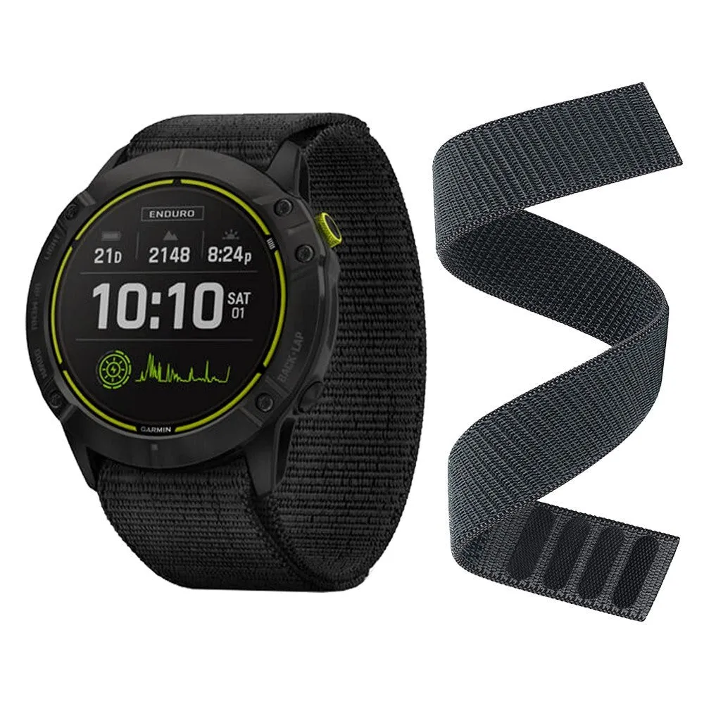 Universal Garmin 20mm Nylon Rem m. Stifter - Sort