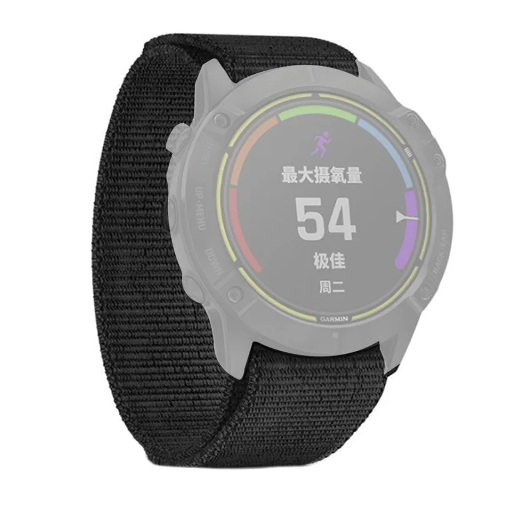 Universal Garmin 20mm Nylon Rem m. Stifter - Sort