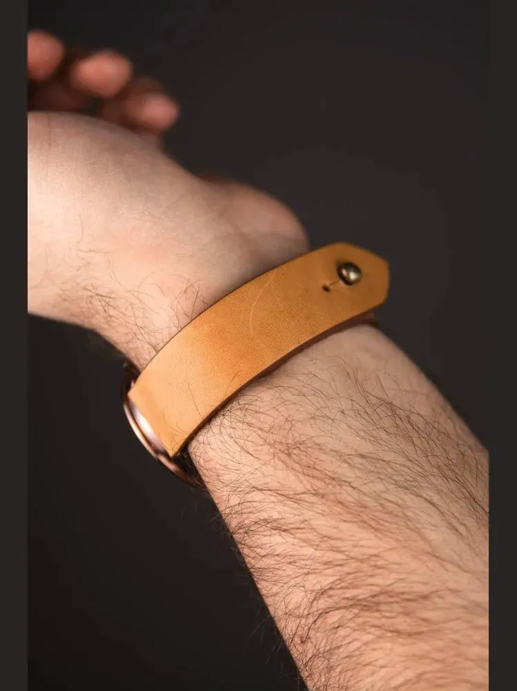 Veg Tanned Leather Watch Strap - Quick Release Pins - The Hermoso