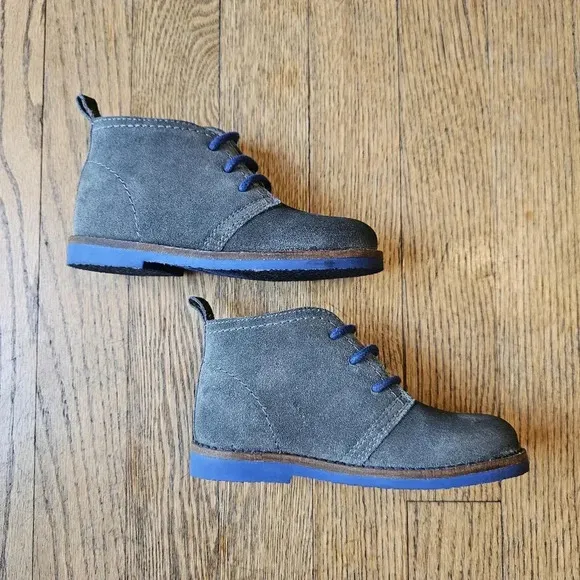 Vertbaudet gray suede boots boys size EU 25/ US 8.5/9