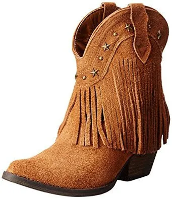 Very Volatile | Deerwood Fringe Western Bootie Brown