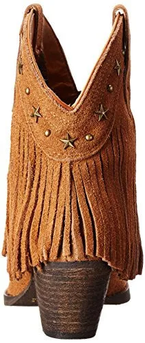 Very Volatile | Deerwood Fringe Western Bootie Brown
