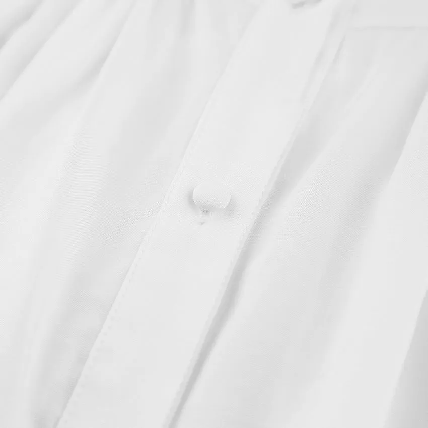 Vintage Lantern Sleeve Single-breasted Stand-up Collar Shirts