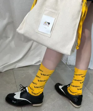 [Warehouse Sale] KANDINI Logo Socks (Yellow)
