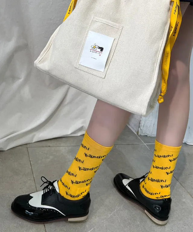 [Warehouse Sale] KANDINI Logo Socks (Yellow)
