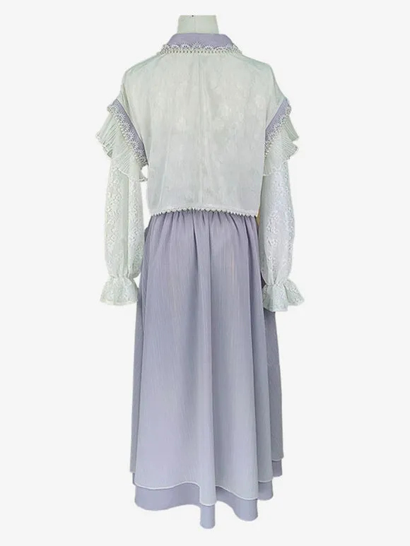 White Lolita Blouses Lolita Top Long Sleeves Lolita Shirt