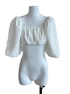 White Plain Crop Top LB