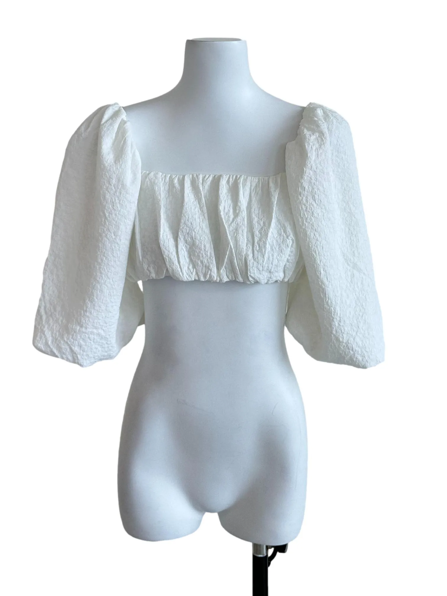 White Plain Crop Top LB