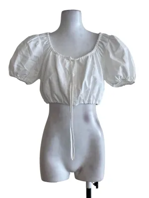 White Puffy Sleeve Top