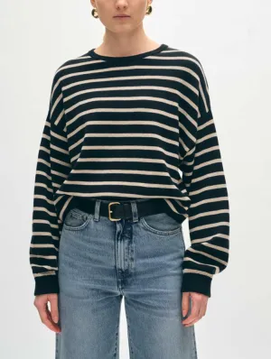 White   Warren Cotton Blend Drop Shoulder Sweatshirt