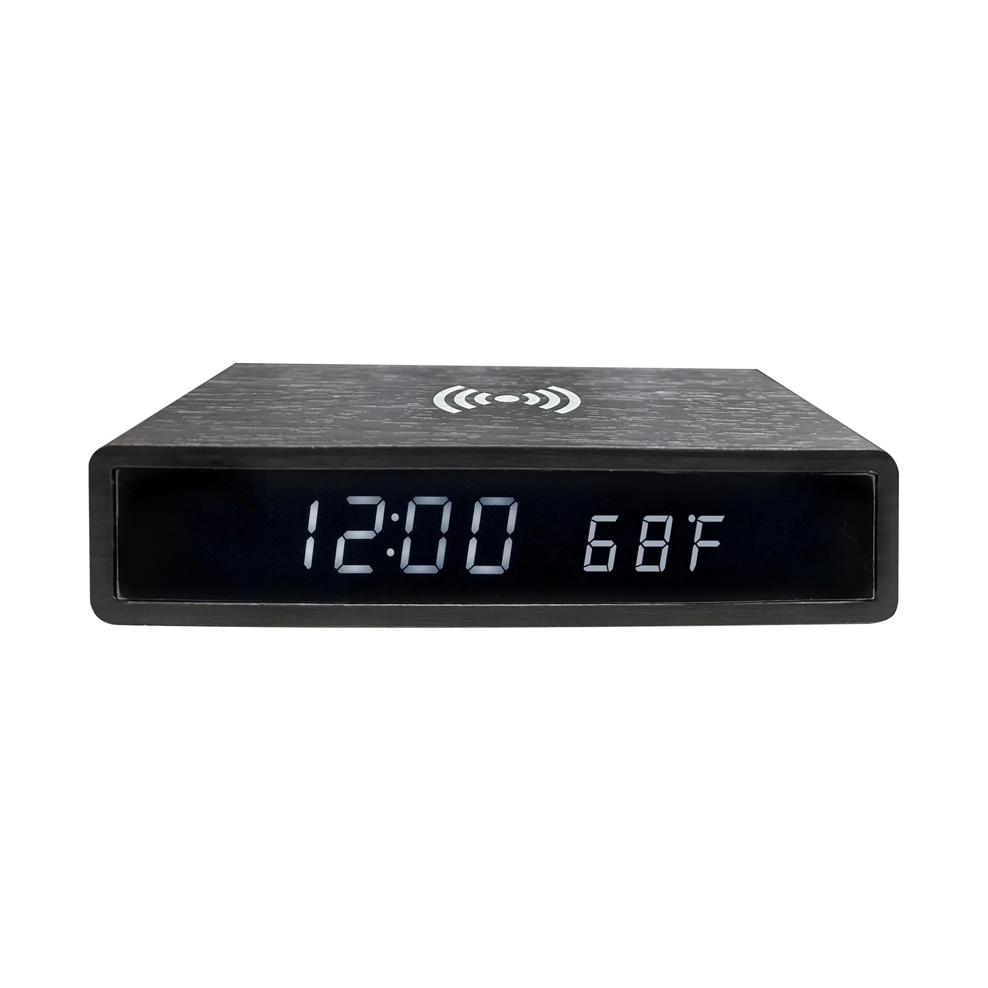 Wireless Charger Clock with LED Clock for iPhone and Samsung Galaxy, Wooden Digital Alarm Clock Charging Station