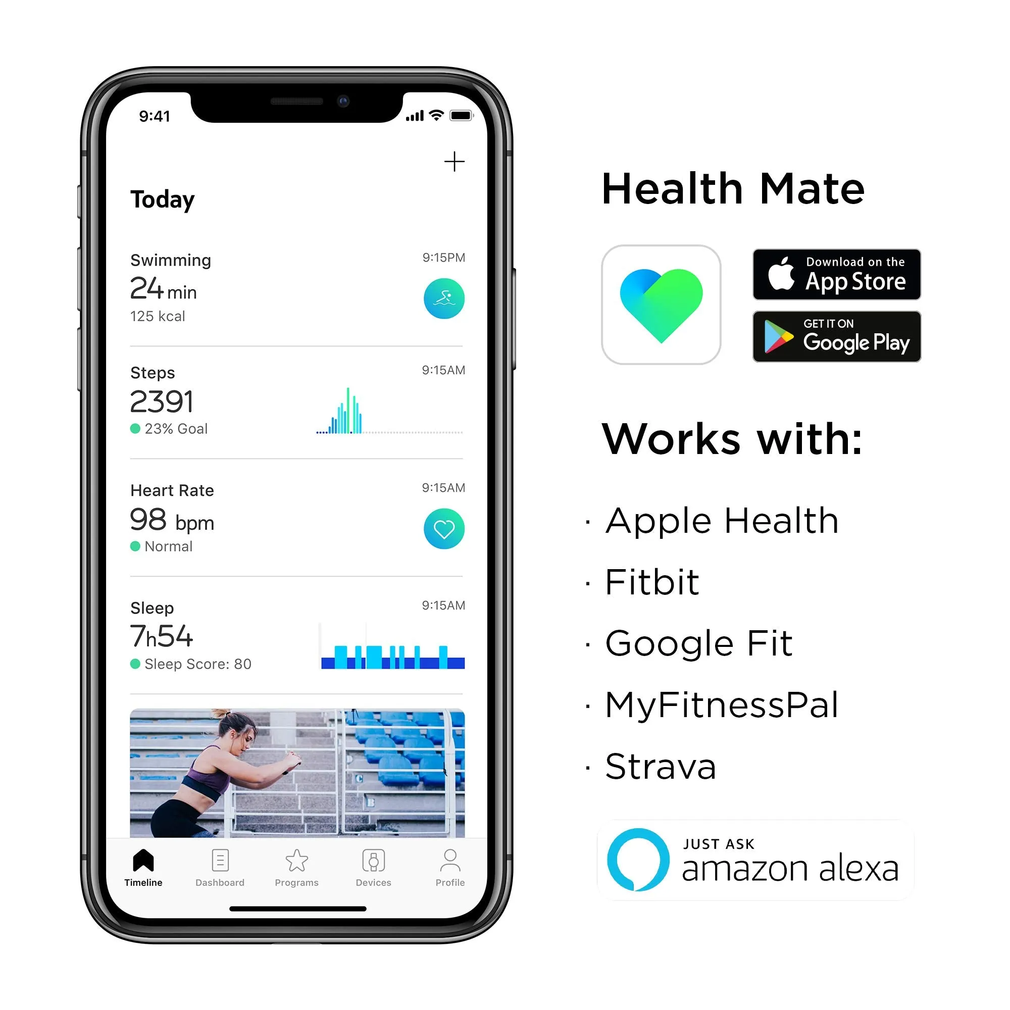 Withings Unisex's Steel Hr Sport is A Hybrid Smartwatch, Black, 40mm