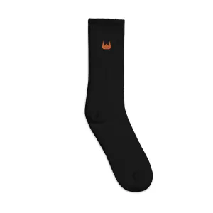 WOLFPACK UNLTD EMBROIDERED SOCKS | BROWN CLAY LOGO