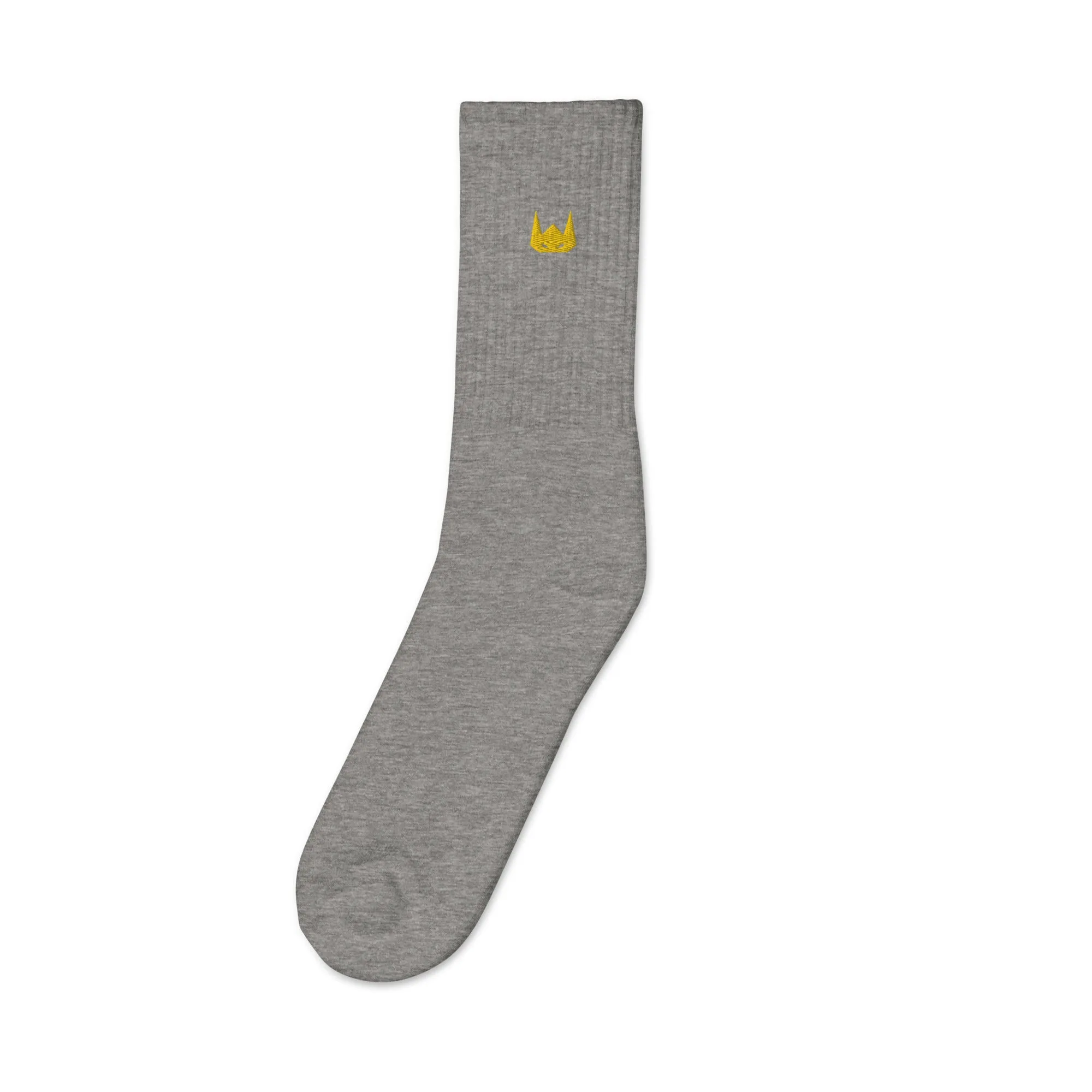 WOLFPACK UNLTD EMBROIDERED SOCKS | ECRU BEIGE LOGO