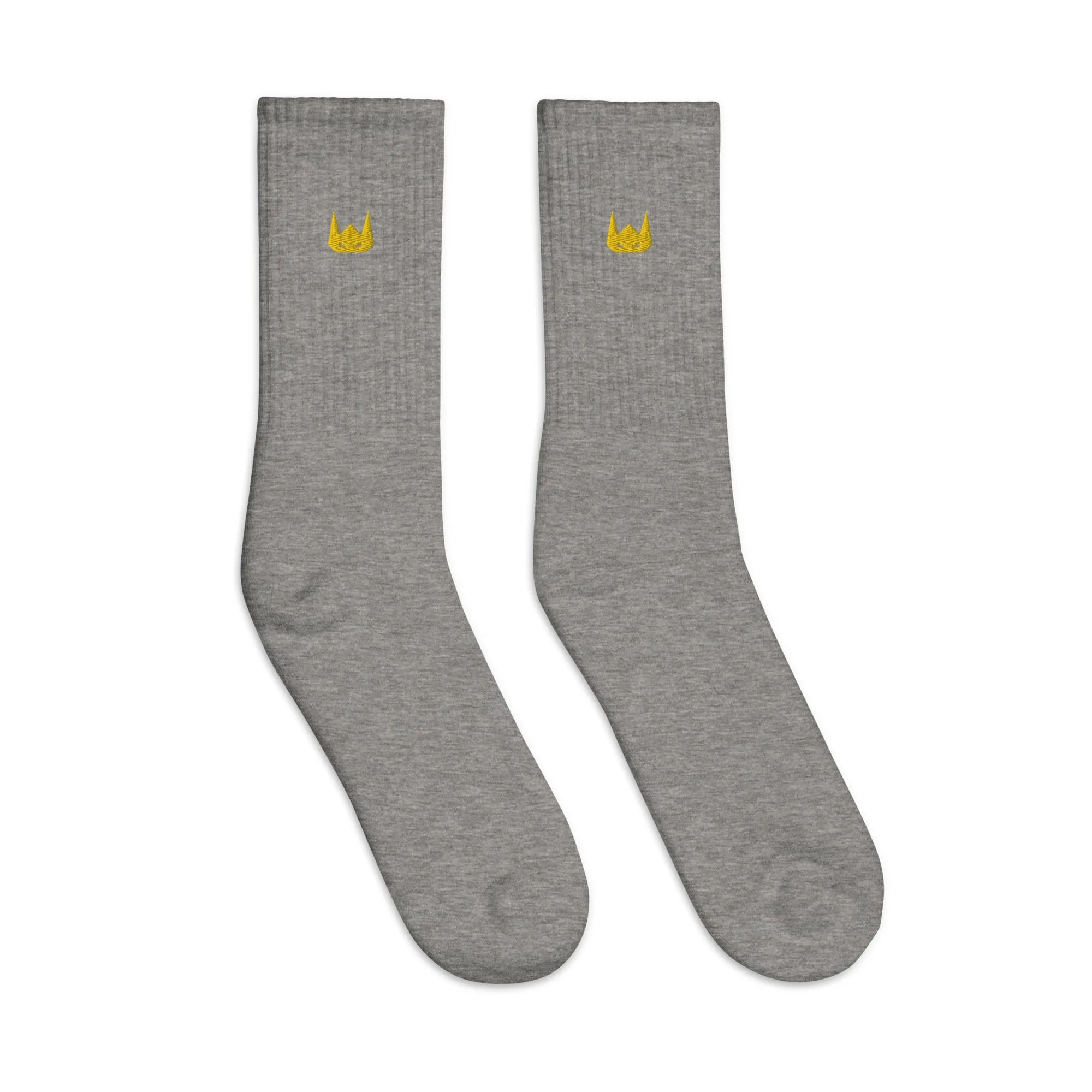 WOLFPACK UNLTD EMBROIDERED SOCKS | ECRU BEIGE LOGO