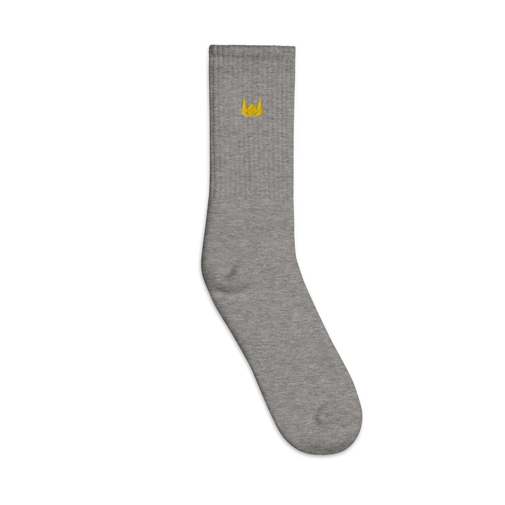 WOLFPACK UNLTD EMBROIDERED SOCKS | ECRU BEIGE LOGO