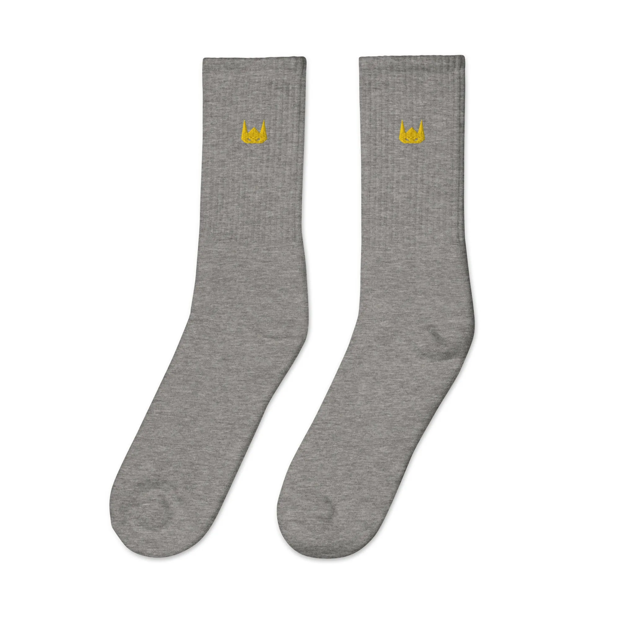 WOLFPACK UNLTD EMBROIDERED SOCKS | ECRU BEIGE LOGO