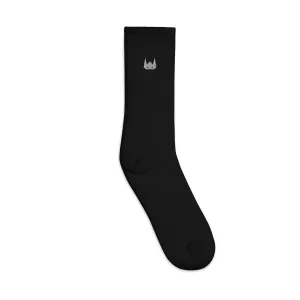 WOLFPACK UNLTD EMBROIDERED SOCKS | GREY LOGO