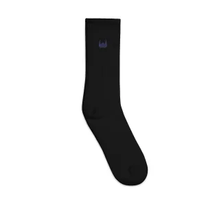 WOLFPACK UNLTD EMBROIDERED SOCKS | NAVY LOGO