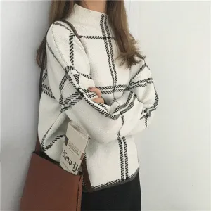 Women Elegant Fine Knitted Turtleneck Long Sleeve Sweater