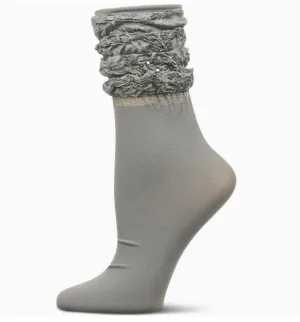 Women's Scrunchy Ruffle Anklet -Cloud Burst