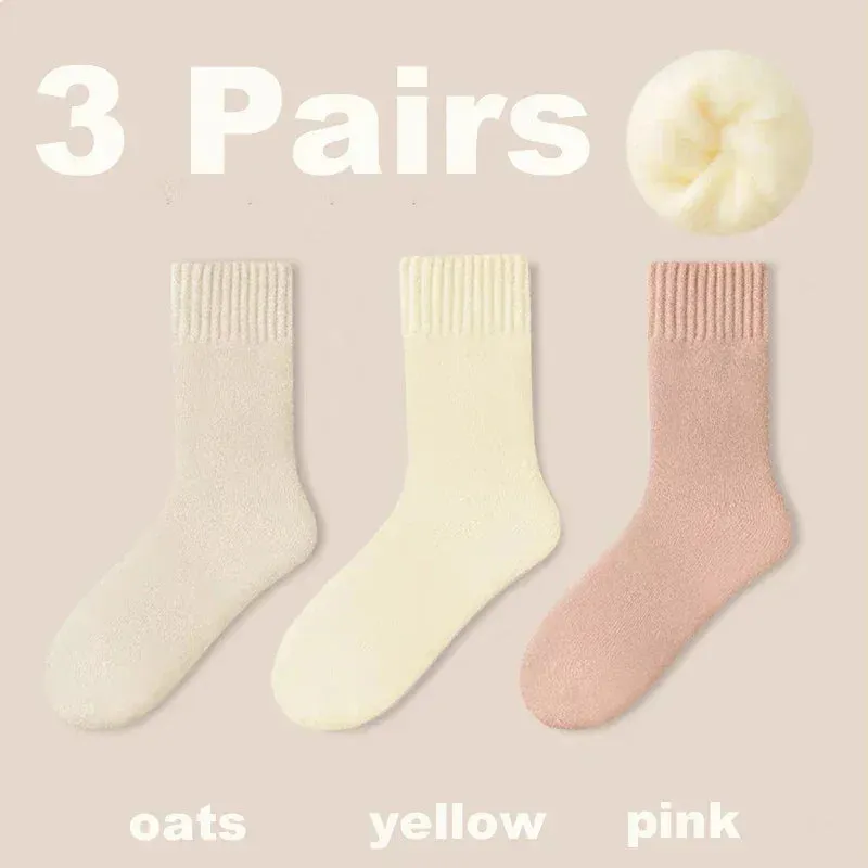 Women's Wool Winter Socks - 3 Pairs