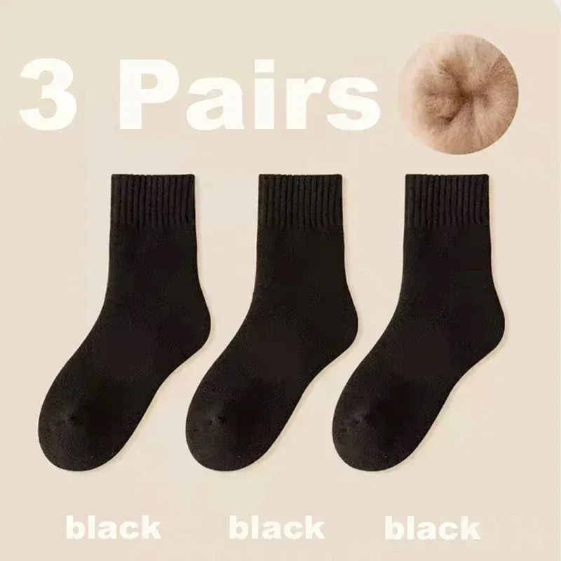 Women's Wool Winter Socks - 3 Pairs