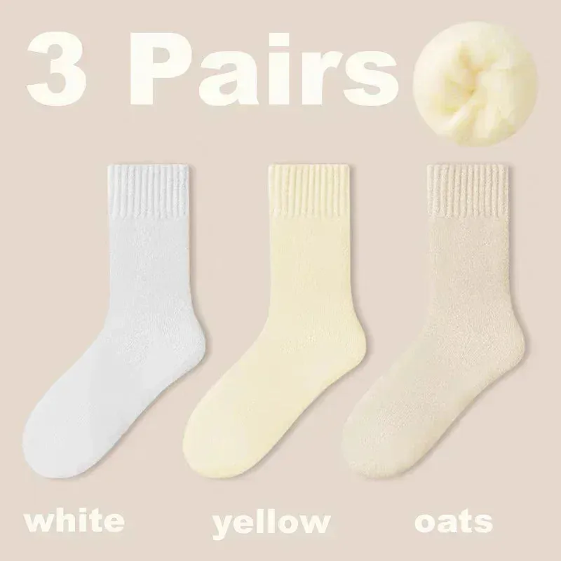 Women's Wool Winter Socks - 3 Pairs