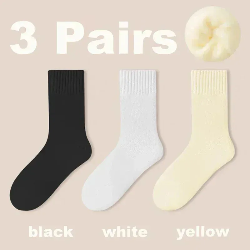 Women's Wool Winter Socks - 3 Pairs